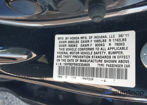 2012 Honda Civic Lx from USA, damaged, VIN 19XFB2F59CE304605